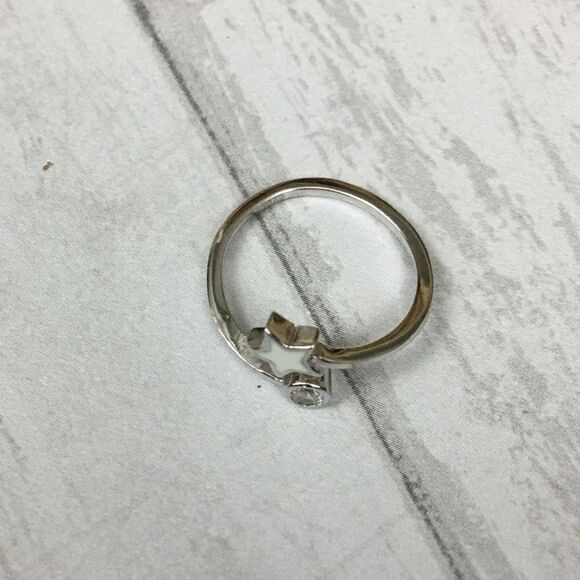 Sterling Silver White Star Cz Toe Ring - Picture 3 of 3